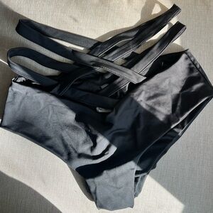Luna Black Swimsuit, pole dance bottom XS